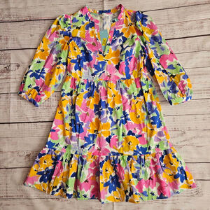 Tyler Böe Karlie Monet Floral Tiered V neck Dress Womens Small NWT